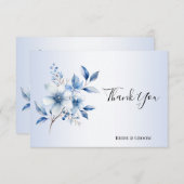 植物性ブルーフラワーズサンキューカード サンキューカード (正面/裏面)