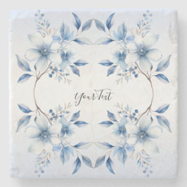 植物性ブルーフラワーズストーンコースター ストーンコースター