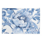 植物性ブルーフローラ繊細な磁器花 枕カバー (裏面)