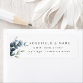 植物性ブルーユーカリ枝差出人住所 ラベル (インサイチュ)