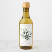 植物性ブーケ白カスタムワイン用ラベル ワインラベル (正面)