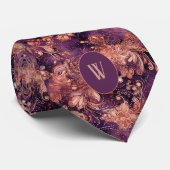 植物性プラム&銅モノグラム ネクタイ (ロール)