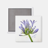 植物性プリント – リリー・オブ・ザ・ナイル マグネット (正面/裏面)