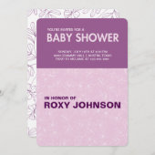 植物性ベビーシャワー 招待状 (正面/裏面)