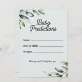 植物性ベビー予測カード – カスタマイズ可能 シーズンカード (正面/裏面)