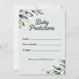 植物性ベビー予測カード – カスタマイズ可能 シーズンカード