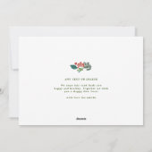 植物性ベリエレガントーフレームのクリスマス写真 シーズンカード (裏面)