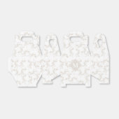 植物性ベージュの装飾葉モノグラムの フェイバーボックス (折り畳みなし)