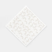 植物性ベージュ装飾葉柄 スタンダードランチョンナプキン (角)