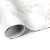 植物性ベージュ装飾葉柄 ラッピングペーパー (ロールコーナー)