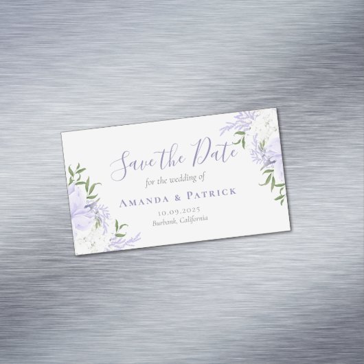 植物性ペリウィンクル水彩保存日 マグネット名刺 (インサイチュ)