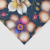 植物性ホワイトカラフルフローラ作品 薄葉紙 (詳細)