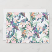 植物性ホワイトガーデンの花と鳥 (裏面)