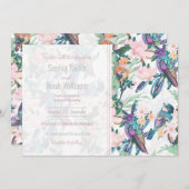 植物性ホワイトガーデンの花と鳥 (正面/裏面)