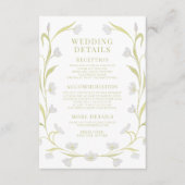 植物性ホワイトチューリップ結婚フローラ詳細 エンクロージャーカード (正面)