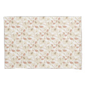 植物性ホワイトベージュリリー花パターン 枕カバー (正面左)