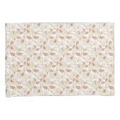 植物性ホワイトベージュリリー花パターン 枕カバー (正面右)