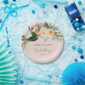 植物性ボホグリーンリーピンクパーソナライズされたズ結婚ズ ペーパープレート (パーティー)