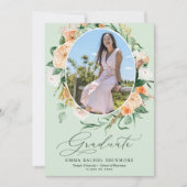 植物性ボホグリーン写真卒業発表 招待状 (正面)