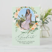 植物性ボホグリーン写真卒業発表 招待状 (スタンド正面)