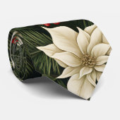 植物性ポインセチアのクリスマスパターン ネクタイ (ロール)