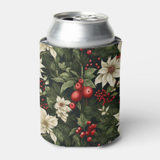 植物性ポインセチアのクリスマスパターン 缶クーラー