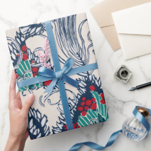 植物性ポコワール柄オリエンタルサマルカンデ ラッピングペーパー