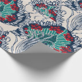 植物性ポコワール柄オリエンタルサマルカンデ ラッピングペーパー (角)