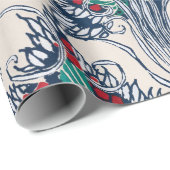 植物性ポコワール柄オリエンタルサマルカンデ ラッピングペーパー (ロールコーナー)