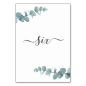 植物性ミニマリストのユーカリ テーブルナンバー (裏面)
