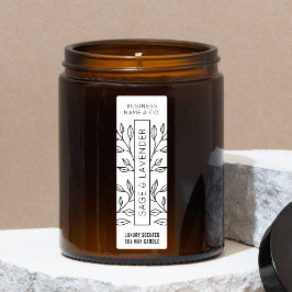 植物性ミニマルキャンドルジャー薄い垂直ラベル ラベル