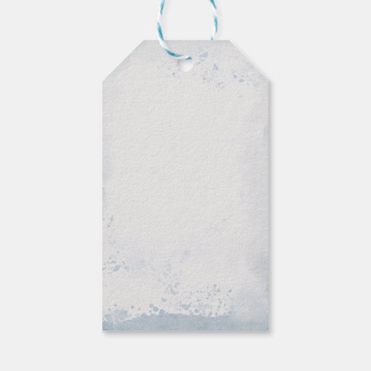 植物性モダンかわいい子犬の赤ちゃんシャワーありがとう ギフトタグ (裏面)