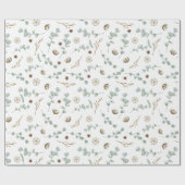 植物性モダンクリスマス ラッピングペーパー (フラット)