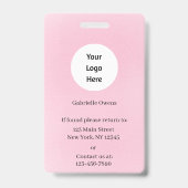 植物性モダンソフトピンクボホ写真 バッジ (裏面)