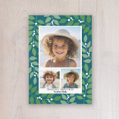 植物性モダンティール(緑がかった色)グリーン – 3枚の写真 シーズンカード