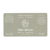 植物性モダンニュートラルグリーン天然物 ラベル (正面)