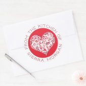 植物性モダンハートの台所から ラウンドシール (封筒)