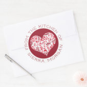 植物性モダンハートの台所から ラウンドシール (封筒)