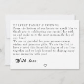 植物性モダンユーカリ結婚ス植物 サンキューカード (裏面)