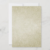 植物性モダンユーカリ緑の金ゴールド結婚ズ 招待状 (裏面)