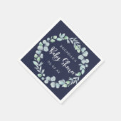 植物性モダンリースベビーシャワーナプキン スタンダードカクテルナプキン (角)