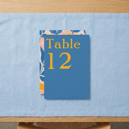 植物性モダンリーフィテーブル番号カード 招待状