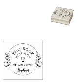 植物性モダン名前をカスタムするこの本は次に属する ラバースタンプ (押印)