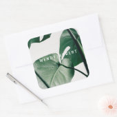 植物性モダン招待状シール スクエアシール (封筒)