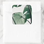 植物性モダン招待状シール スクエアシール (バッグ)