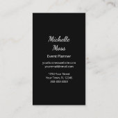 植物性モダン熱帯性ヤシの木のイラスト 名刺 (裏面)