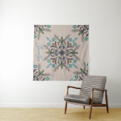 植物性モダン熱帯植物性ボホマンダラ名 タペストリー (インサイチュ(横))