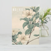 植物性モダン結婚式招待状 招待状 (スタンド正面)