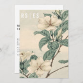 植物性モダン結婚式招待状 招待状 (正面/裏面)