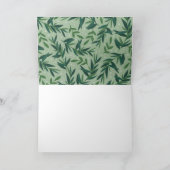 植物性モダン緑の写真メリークリスマス シーズンカード (内部)